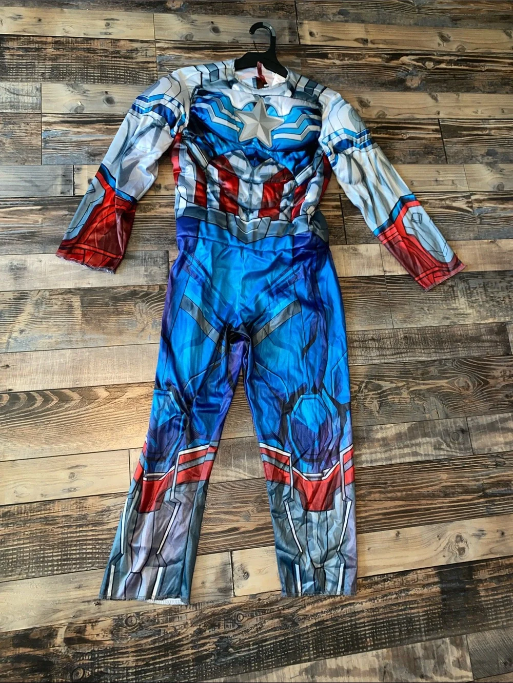 Marvel Avengers Captain America Superhero Jumpsuit Costume with mask size M 7-8
